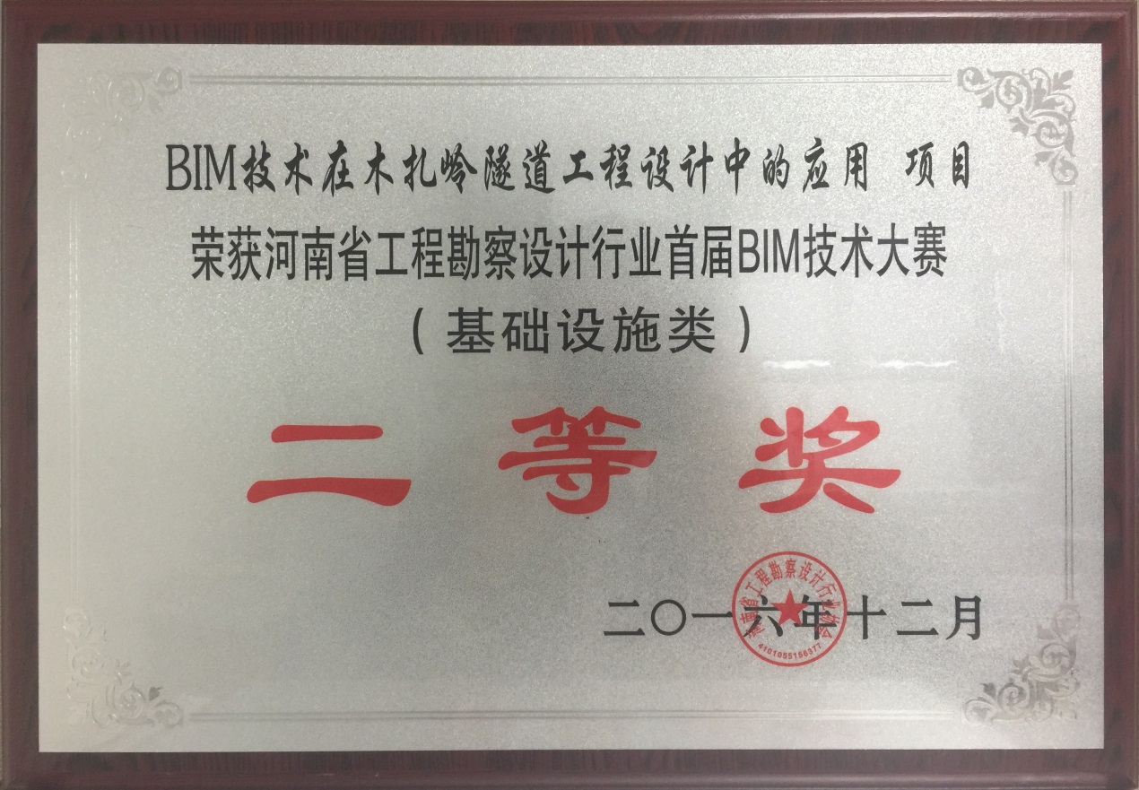 公司在河南省工程勘察设计行业bim技术大赛中获奖